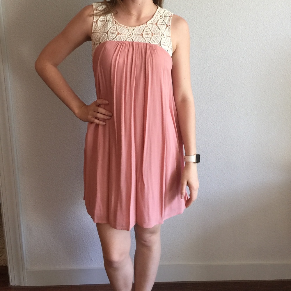 Pink Crochet Dress